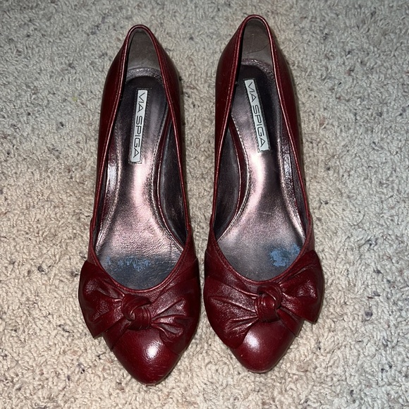 Via Spiga Maroon Heels - Picture 4 of 5